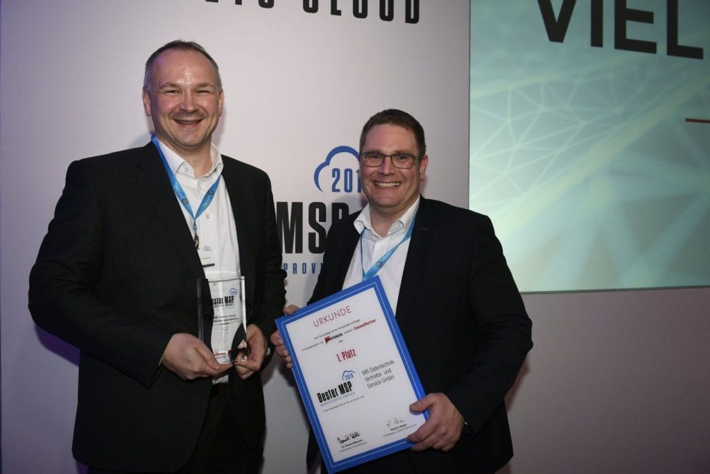 Auszeichnung zum besten Managed Service Provicer 2019