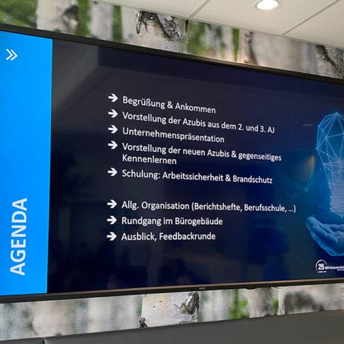 Agenda des Azubi Tages 2020