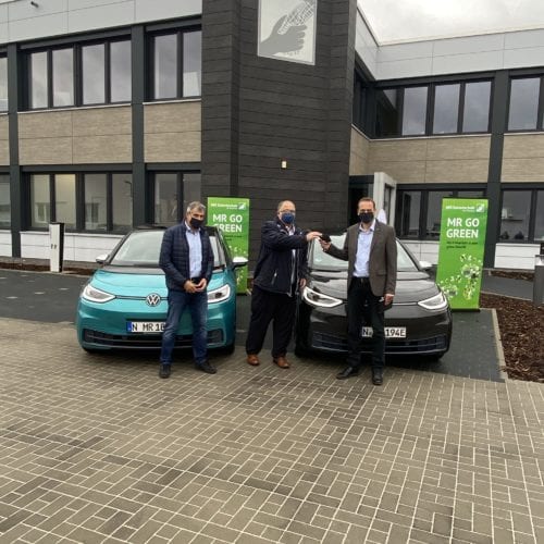 Übergabe der VW ID3 auf dem MR Parkplatz