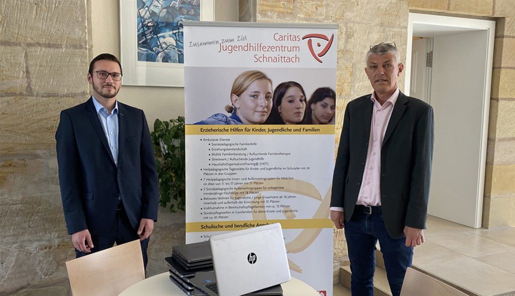 Bild der Spendenübergabe bei der Caritas Schnaittach