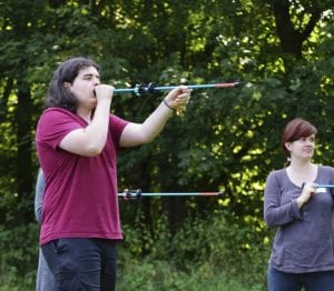 MR Datentechnik Azubi Event Blasrohr schießem