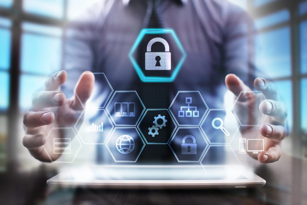 Symbole für Cybersicherheit