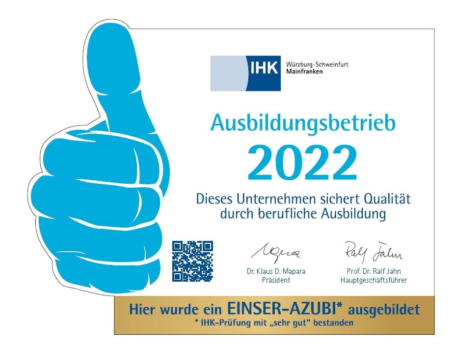 Auszeichnung IHK | Top Ausbildungsbetrieb 2022